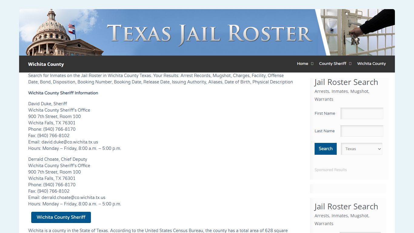 Wichita County | Jail Roster Search