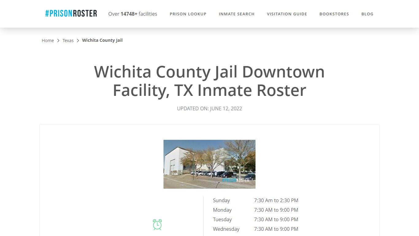 Wichita County Jail Downtown Facility, TX Inmate Roster